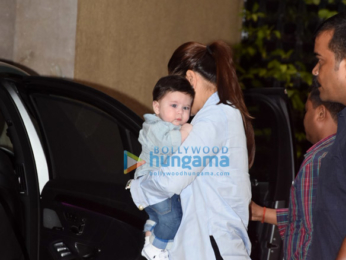 Kareena Kapoor Khan and Taimur Ali Khan snapped at Tusshar Kapoor's son Laksshya's birthday bash