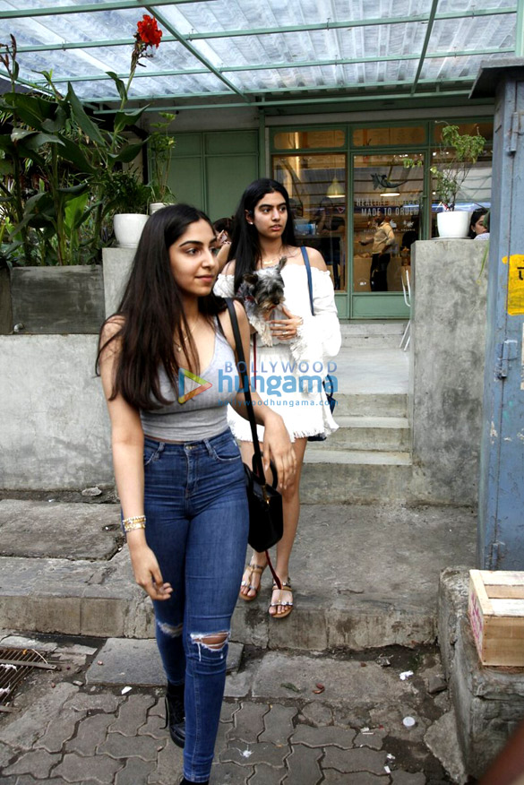 khushi kapoor spends her day with her pet and a friend at the kitchen garden 6
