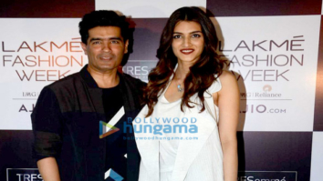 Kriti Sanon and Manish Malhotra at the Lakme Model auditions in Mumbai