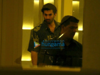 Ranbir Kapoor, Aditya Roy Kapur and Varun Dhawan snapped post dinner at Karan Johar's house