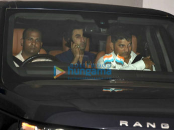 Ranbir Kapoor, Aditya Roy Kapur and Varun Dhawan snapped post dinner at Karan Johar's house