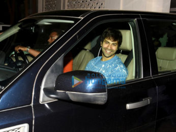 Ranbir Kapoor, Aditya Roy Kapur and Varun Dhawan snapped post dinner at Karan Johar's house