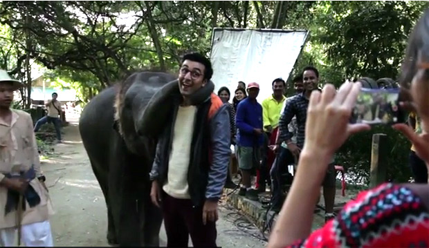 Ranbir Kapoor Plays With A CUTE Elephant In This Jagga Jasoos Video
