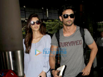 Ranveer Singh, Sushant Singh Rajput and Kriti Sanon spotted at the airport today