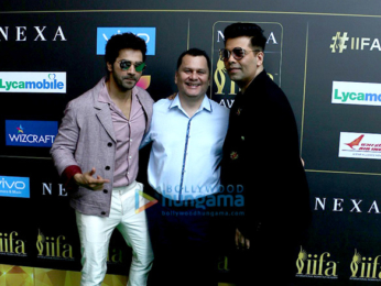 Saif Ali Khan, Karan Johar & Varun Dhawan at the press conference of 'IIFA Awards 2017'