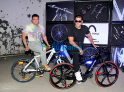 Salman Khan and Sohail Khan launch the Being Human e-cycle in Mumbai