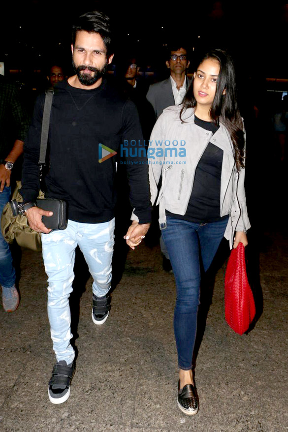 Shahid Kapoor and Mira Rajput snapped returning from London