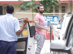 Shahid Kapoor snapped at the gym today