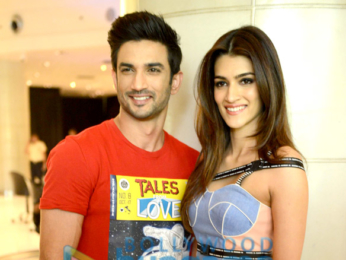 Sushant Singh Rajput, Kriti Sanon and Bhushan Kumar promote 'Raabta' in Delhi