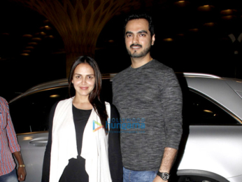 The hunky Shahid Kapoor and his wife Mira, Esha Deol and her husband Bharat snapped at the airport