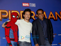 The hunky Tiger Shroff at the film promotions of Spiderman -The Homecoming