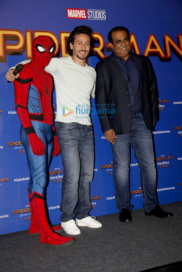 the hunky tiger shroff at the film promotions of spiderman the homecoming 1