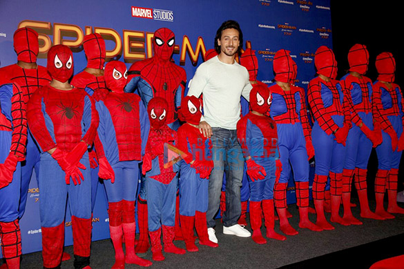 the hunky tiger shroff at the film promotions of spiderman the homecoming 2