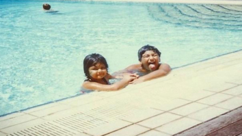 Throwback: Toddlers Arjun Kapoor and sister Anshula Kapoor get goofy while swimming