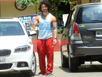 Tiger Shroff snapped post his gym session in Bandra