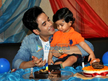 Tusshar Kapoor celebrates son Laksshya's 1st birthday at his home in Juhu