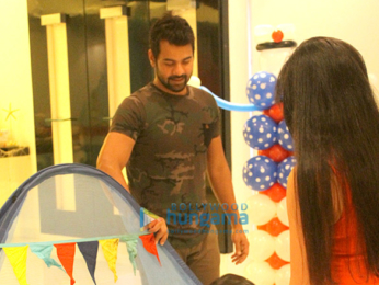 Tusshar Kapoor celebrates son Laksshya's 1st birthday at his home in Juhu
