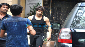 Varun Dhawan snapped post his gym session in Juhu