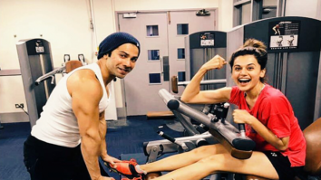 Workout Buddies: Judwaa 2 stars Varun Dhawan and Taapsee Pannu have a unique way of working out