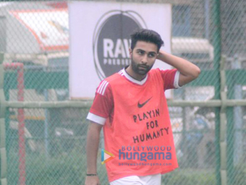 Aadar Jain snapped at football practice