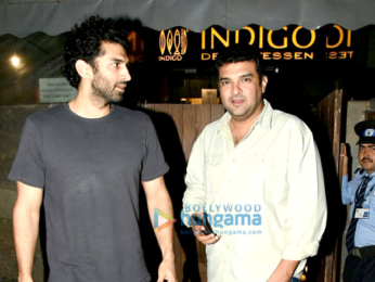 Aditya Roy Kapur and Sidharth Roy Kapoor snapped at Indigo