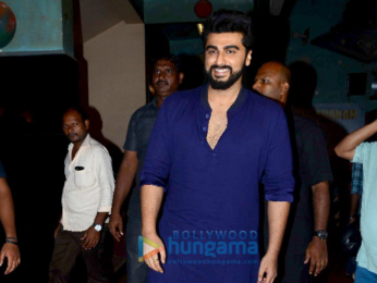 Arjun Kapoor and Anil Kapoor snapped at Gaiety-Galaxy (Bandra) during the film promotions of Mubarakan