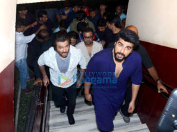 Arjun Kapoor and Anil Kapoor snapped at Gaiety-Galaxy (Bandra) during the film promotions of Mubarakan