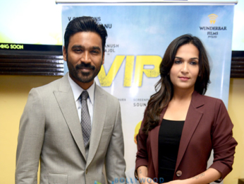 Kajol and Dhanush promote their film VIP2 in Delhi