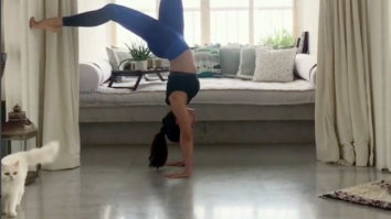 OMG! Flexible hottie Jacqueline Fernandez walks upside down in this cool video!