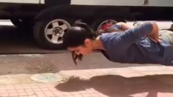OMG! Katrina Kaif does push ups without using hands!