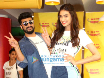 Promotions of the film 'Mubarakan' at Radio Mirchi 98.3 FM's office
