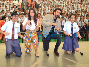 Ranbir Kapoor and Katrina Kaif promote their film Jagga Jasoos at Ryan International School