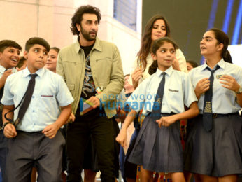 Ranbir Kapoor and Katrina Kaif promote their film Jagga Jasoos at Ryan International School