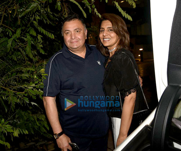 rishi kapoor neetu singh and riddhima kapoor sahani snapped post neetu singhs birthday celebrations 1