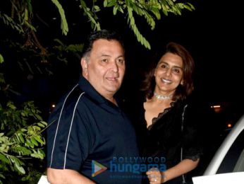 Rishi Kapoor, Neetu Singh and Riddhima Kapoor Sahani snapped post Neetu Singh's birthday celebrations