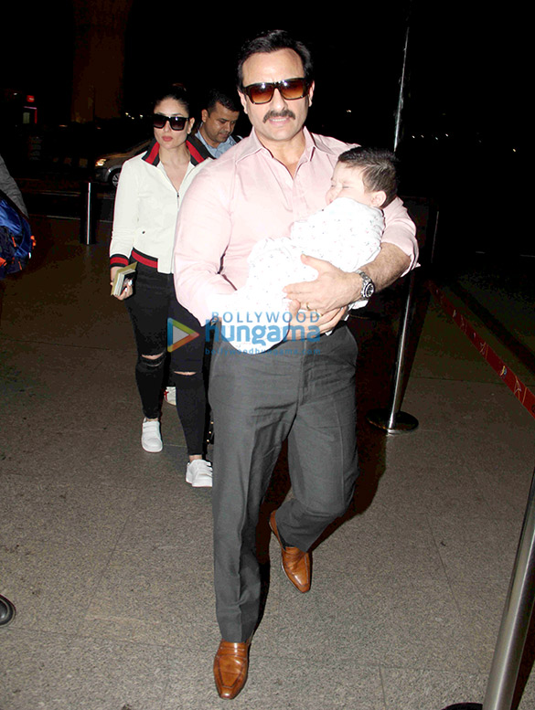 saif ali khan and kareena kapoor khan pose with taimur as they depart for switzerland 4