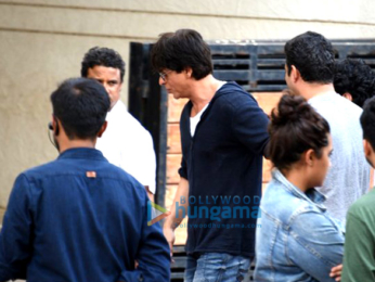 Salman Khan and Shah Rukh Khan snapped on the sets of Aanand. L. Rai's untitled movie