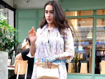 Sara Ali Khan snapped at The Kitchen Garden restaurant in Mumbai