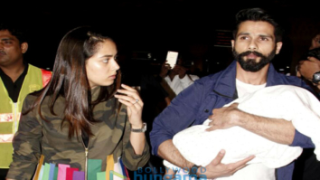 Shahid Kapoor, Mira Rajput snapped leaving with their daughter Misha to attend IIFA in New York