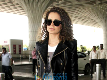 Sushant Singh Rajput and Kangna Ranaut snapped at the airport