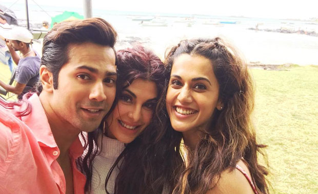 Varun Dhawan, Taapsee Pannu and Jacqueline Fernandez enjoying beautiful Mauritius