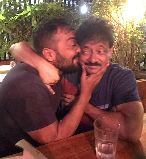 WTF! Ram Gopal Varma And Anurag Kashyap go a KISSING SPREE in a public place