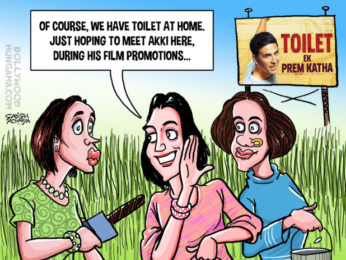 Bollywood Toons: Akshay Kumar is on Toilet movie promotions! Bollywood Toons: Akshay Kumar is on Toilet movie promotions!