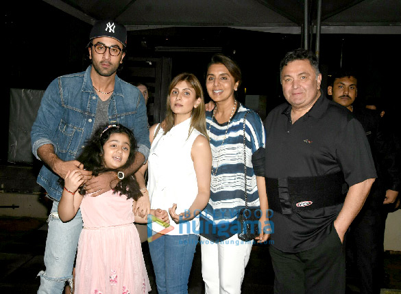 Ranbir Kapoor and family snapped post dinner at Yuatcha Bandra