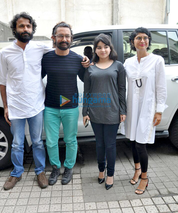 aamir khan kiran rao zaira wasim at the first look launch of secret superstar 5