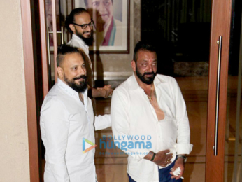 Abhishek Bachchan snapped at Sanjay Dutt's birthday bash