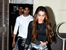Ahan Shetty snapped with girlfriend Tania Shroff at Bastian