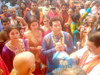 Aishwarya Rai Bachchan and Sachin Tendulkar family visits the GSB Ganesha in Wadala