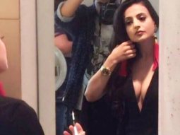 BEHIND THE SCENES – Ameesha Patel shares a picture of her getting ready for a photoshoot