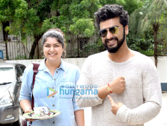 Arjun Kapoor & Anshula Kapoor snapped post Rakshabandhan celebrations at Sanjay Kapoor's house